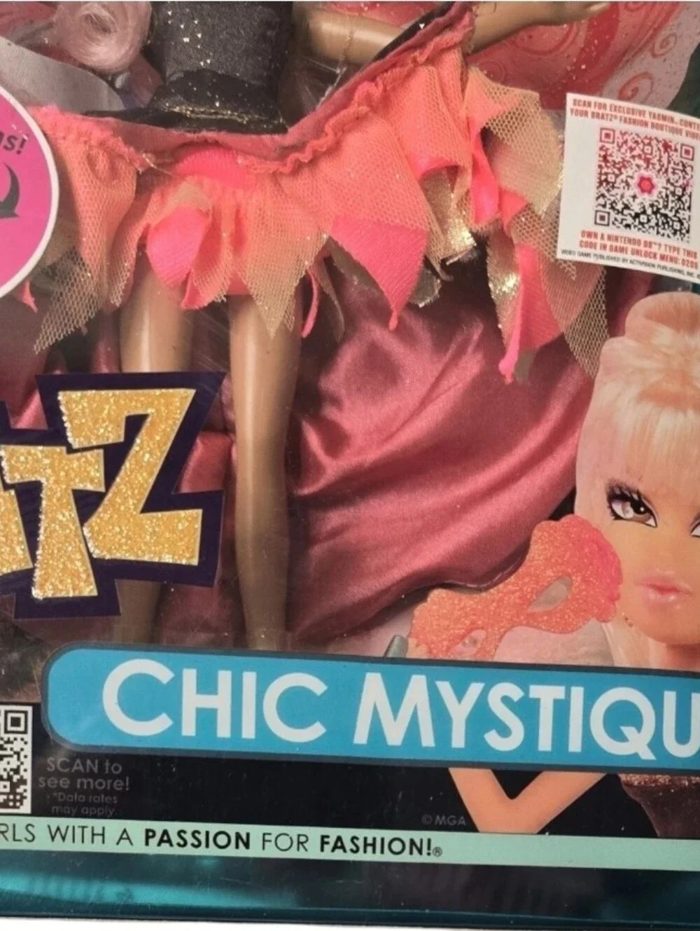 MGA Entertainment Bratz Chic Mystique Yasmin Doll NRFB Pink Hair fairy Wings